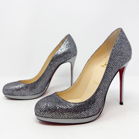 Christian Louboutin Filo 120 Lady Glitter Heels Pumps - Picture 1 of 12